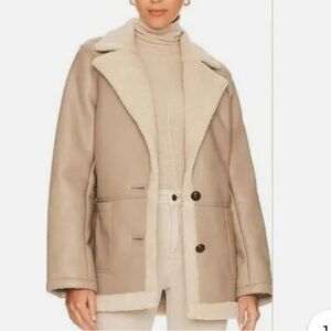 Astr Tan and Cream Teddy Jacket